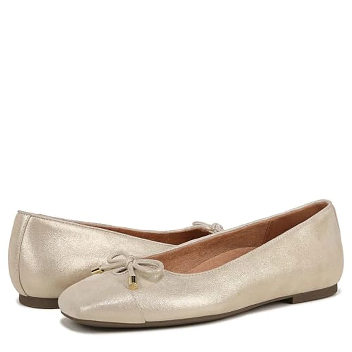Vionic Women's Klara Ballet Flat, Gold Metallic Leather, 9.5 by Vionic - Image 8
