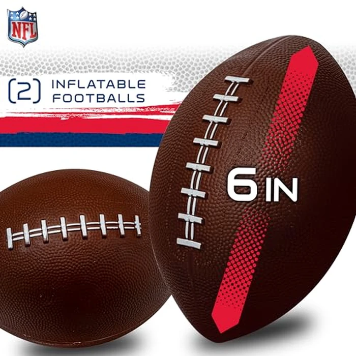Franklin Sports NFL Inflatable Target Toss Game - Kids Mini Football Throwing Game Set - Portable Indoor + Outdoor Toy Football Target + Mini Footballs - 51" by Franklin Sports - Image 3