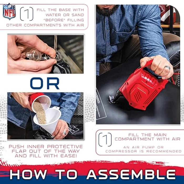 Franklin Sports NFL Inflatable Target Toss Game - Kids Mini Football Throwing Game Set - Portable Indoor + Outdoor Toy Football Target + Mini Footballs - 51" by Franklin Sports - Image 9