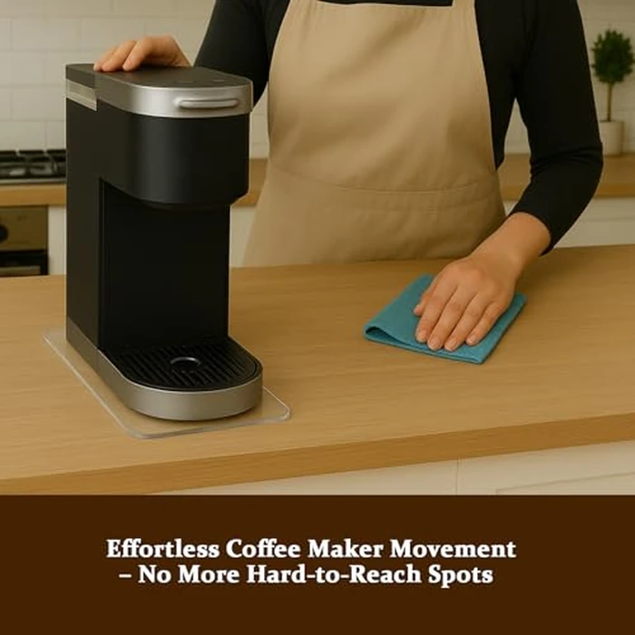 Transparent Acrylic Coffee Maker Slider Tray - Slider Tray for Countertop, Compatible with Keurig Single Serve K-Cup Pods Coffee Maker K-Mini & K-Express, Perfect Fit for Single-Serve Machines by Sipnore - Image 4