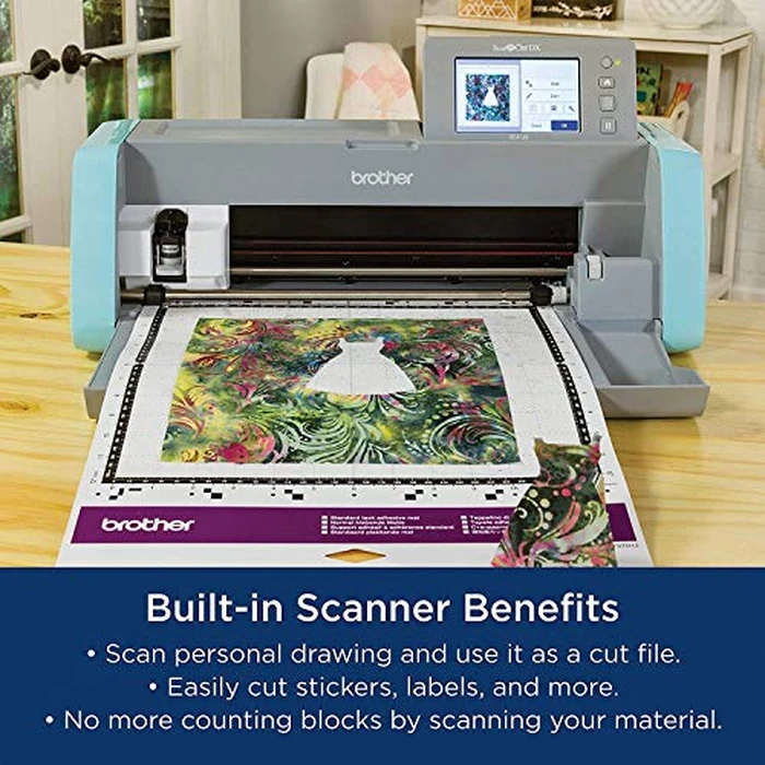 Brother ScanNCut SDX125E Electronic DIY Cutting Machine with Scanner, Make Custom Stickers, Vinyl Wall Art, Greeting Cards and More with 682 Included Patterns by Brother - Image 3
