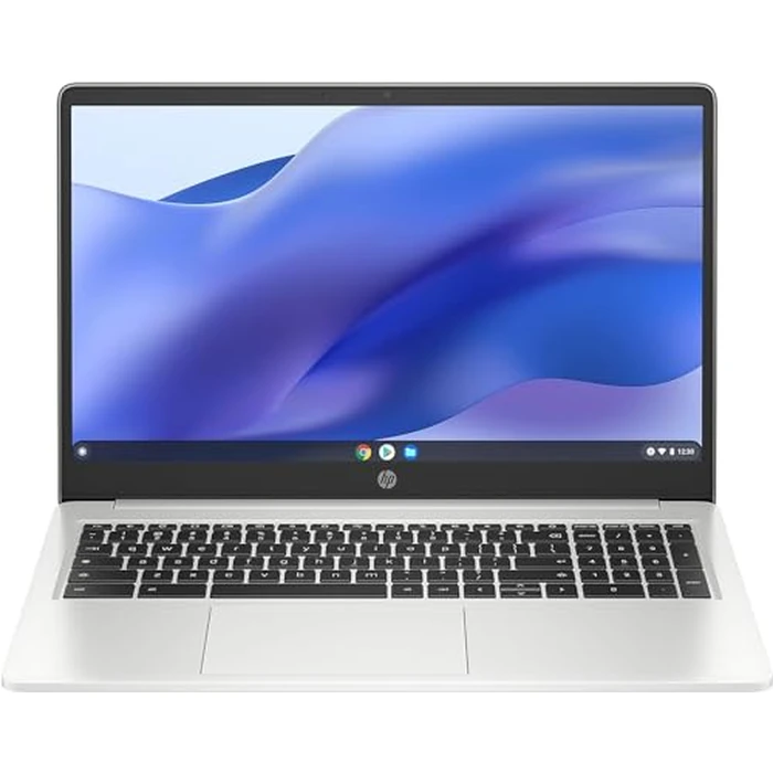 HP 15.6 HD Premium Chromebook, Intel Celeron N Processor 3.7GHz Turbo Speed, 8GB Ram, 64GB SSD, Ultra-Fast WiFi Up to 1700 Mbps, Chrome OS, Arctic Sliver by HP - Image 1