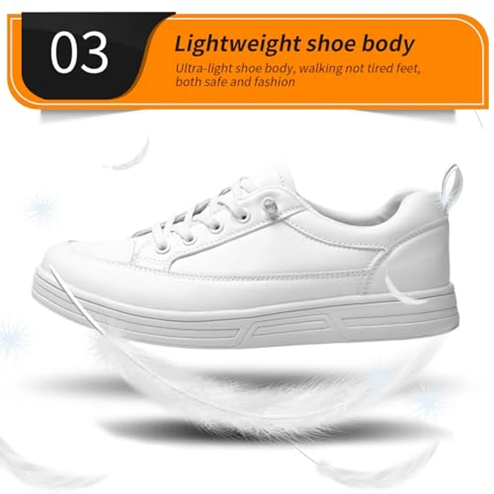 V-Janiffy Women's White Non Slip Work Shoes, White Food Service Slip Resistant Work Shoes, White Women's Nursing Shoes. by V-Janiffy - Image 5