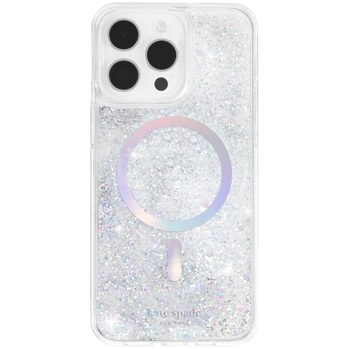 Kate Spade Liquid Glitter Phone Case with MagSafe for iPhone 15 Pro Max - Opal Iridescent by Kate Spade - Image 1