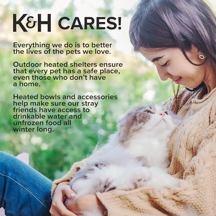 K&H Pet Products Mod Thermo-Kitty Heated Shelter Tan 21" x 14" x 13" 25W Great for Outdoor Cats by K&H - Image 9