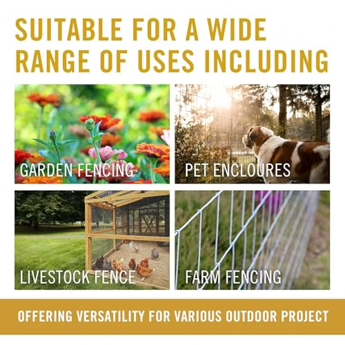 Nuvo Iron Welded Utility Fence Mesh - Rectangular Mesh 4' x 50" | Hot Dipped Galvanized by Nuvo Iron - Image 2