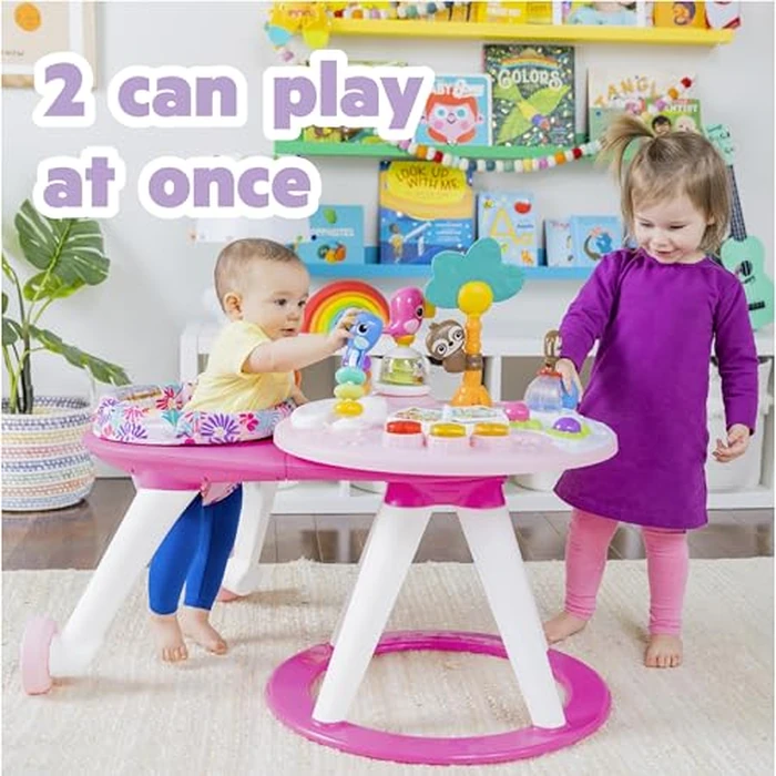 Bright Starts Around We Go 2-in-1 Baby Walker, Discovery Activity Center and Table, Tropic Coral, Ages 6 Months+ by Bright Starts - Image 6