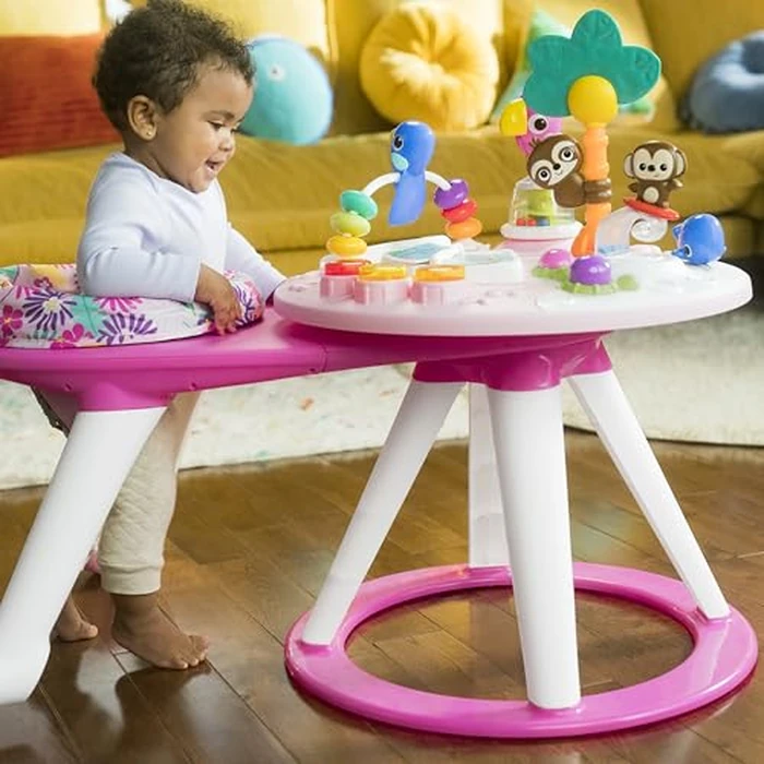 Bright Starts Around We Go 2-in-1 Baby Walker, Discovery Activity Center and Table, Tropic Coral, Ages 6 Months+ by Bright Starts - Image 8