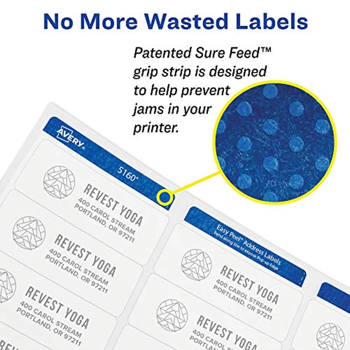 Avery 6871 White Laser Labels for Color Printing, 1-1/4 x 2-3/8 Label, 450 Labels/Pack by Avery - Image 2