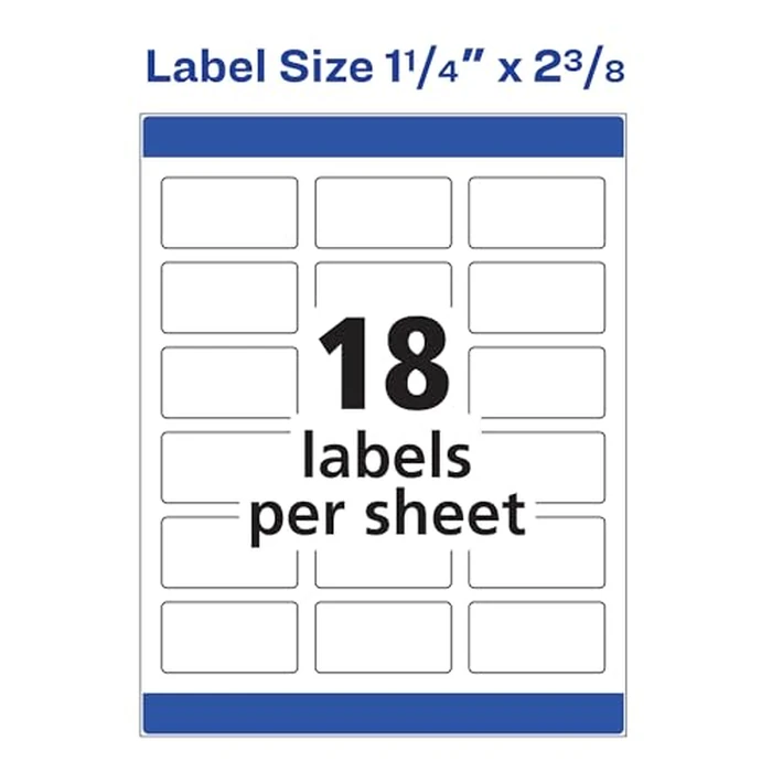 Avery 6871 White Laser Labels for Color Printing, 1-1/4 x 2-3/8 Label, 450 Labels/Pack by Avery - Image 5
