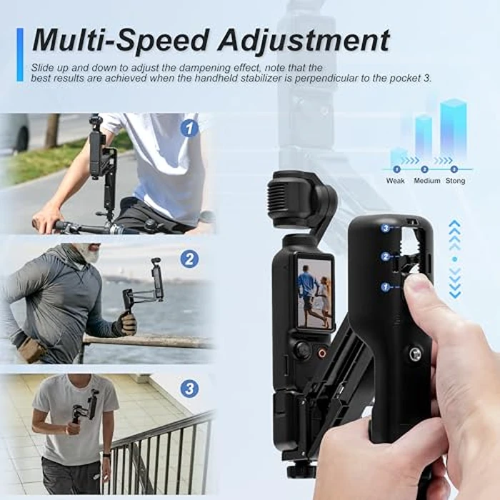 STARTRC OSMO Pocket 3 Handheld Stabilizer, Mini Z-Axis Anti-Shake Handle Grip Holder Storage Protective Case for DJI Osmo Pocket 3 Creator Combo Accessories for Xtra Muse Vlog Live Shooting Video by STARTRC - Image 2
