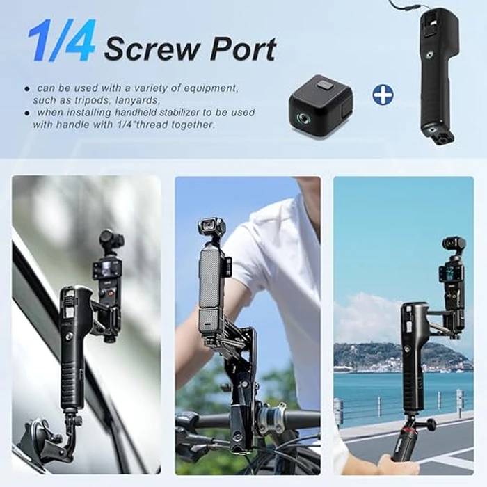 STARTRC OSMO Pocket 3 Handheld Stabilizer, Mini Z-Axis Anti-Shake Handle Grip Holder Storage Protective Case for DJI Osmo Pocket 3 Creator Combo Accessories for Xtra Muse Vlog Live Shooting Video by STARTRC - Image 5