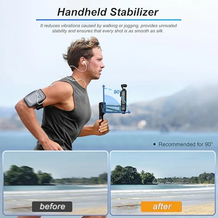 STARTRC OSMO Pocket 3 Handheld Stabilizer, Mini Z-Axis Anti-Shake Handle Grip Holder Storage Protective Case for DJI Osmo Pocket 3 Creator Combo Accessories for Xtra Muse Vlog Live Shooting Video by STARTRC - Image 6