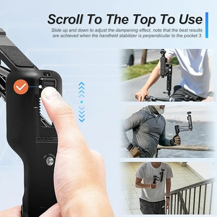 STARTRC OSMO Pocket 3 Handheld Stabilizer, Mini Z-Axis Anti-Shake Handle Grip Holder Storage Protective Case for DJI Osmo Pocket 3 Creator Combo Accessories for Xtra Muse Vlog Live Shooting Video by STARTRC - Image 7