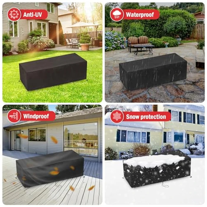 Youlvy Fire Pit Cover Rectangular 48 Inch,Propane Gas Fire Pit Table Cover,Outdoor Waterproof Firepit Table Cover 600D- 48 x 15 x 15 Inch by Youlvy - Image 7