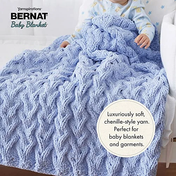 Bernat Baby Blanket Yarn, 10.5 Ounce, Baby Sand, Single Ball by Bernat - Image 2
