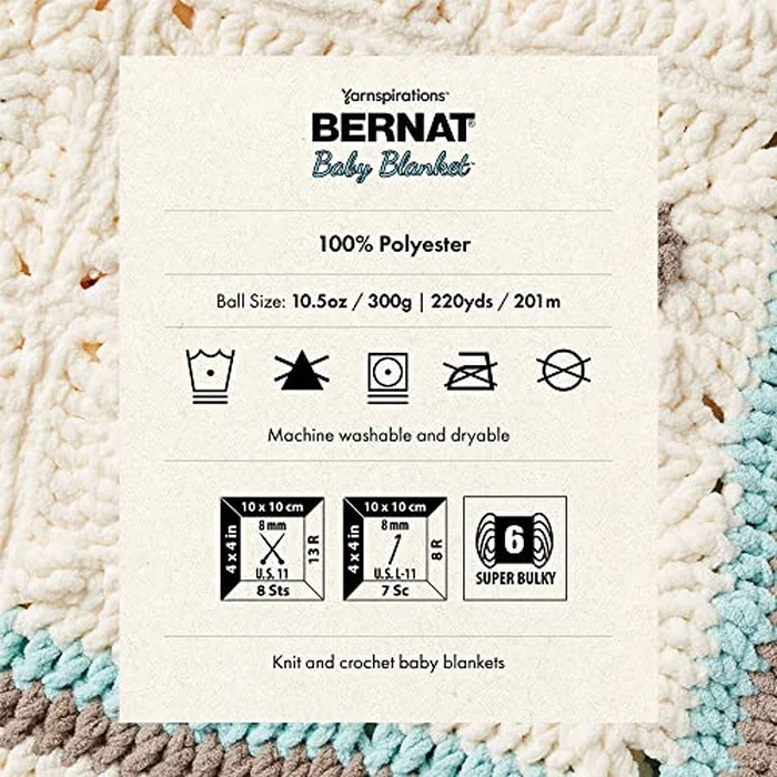 Bernat Baby Blanket Yarn, 10.5 Ounce, Baby Sand, Single Ball by Bernat - Image 5