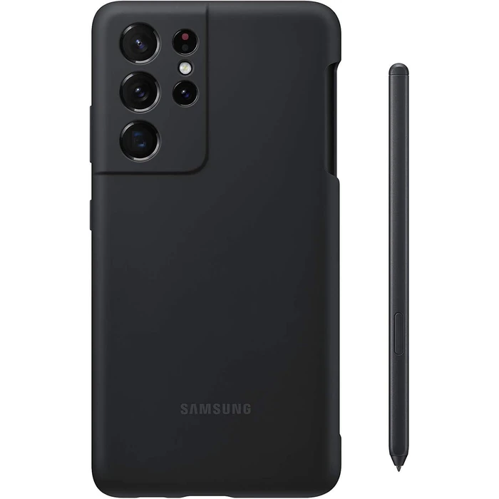 Samsung Silicone Phone Cover with S Pen for Samsung Galaxy S21 Ultra 5G - Black by Samsung - Refurbished - Excellent condition - US$50.98