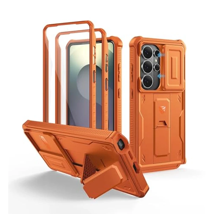 Dexnor for Samsung Galaxy S26 Ultra Case with Upgraded Slide Camera Cover & 2 Front Frames & Built-in Screen Protector & Kickstand, Heavy-Duty Rugged Case Full-Body Shockproof Bumper Protective Cover by Dexnor - Used - Like New condition - CA$37.57