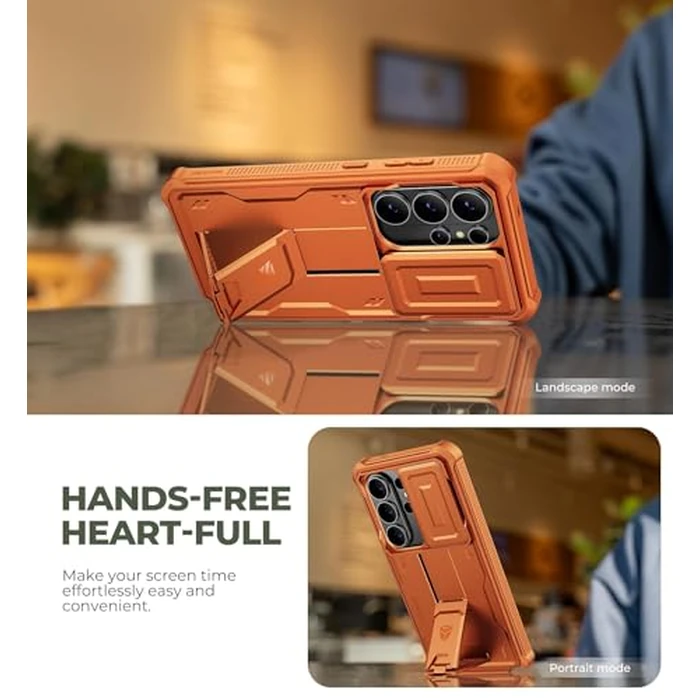 Dexnor for Samsung Galaxy S26 Ultra Case with Upgraded Slide Camera Cover & 2 Front Frames & Built-in Screen Protector & Kickstand, Heavy-Duty Rugged Case Full-Body Shockproof Bumper Protective Cover by Dexnor - Image 4