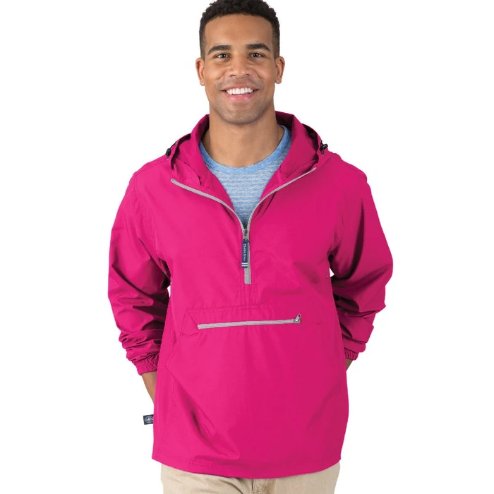 Charles River Apparel Unisex Color Pack-N-Go Pullover, Men's & Women's Anorak, Hot Pink, Medium by Charles River Apparel - Image 3