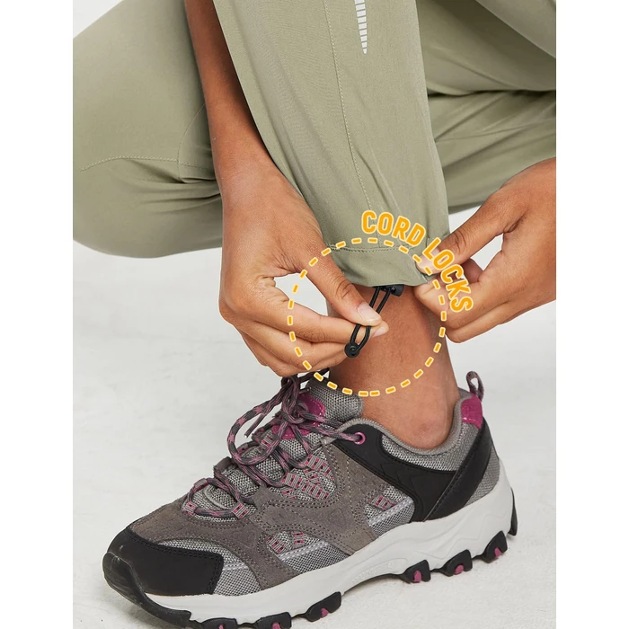 baleaf Women's Hiking Pants Water Resistant Lightweight Joggers Pant Quick Dry for All Seasons Elastic Waist Light Green Size S by baleaf - Image 3