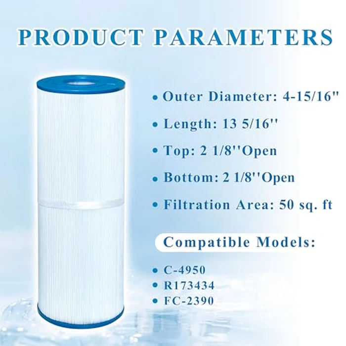 Chryseos Spa Filter Compatible with C-4950, Guardian 413-212-02, 817-5000, R173434, FC-2390, Aladdin 15002, 3FIL1600, 2 Pack by Chryseos - Image 2