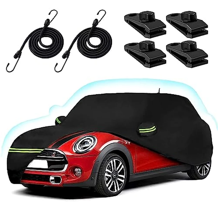 Car Cover for 2014-2025 Mini Cooper/Cooper S/Hardtop/Clubman/Countryman 4 Door, Waterproof All-Weather Protection Full Cooper Car Cover with Cotton Lining and Zipper Door-Black by BETERNY - Used - Very Good condition - CA$66.18