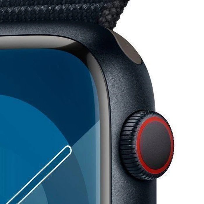 Apple Watch Series 9 (GPS) - 64GB - 41mm - Midnight Aluminum Case with Midnight Textile Sport Loop - Small/Medium Size by Apple - Image 3