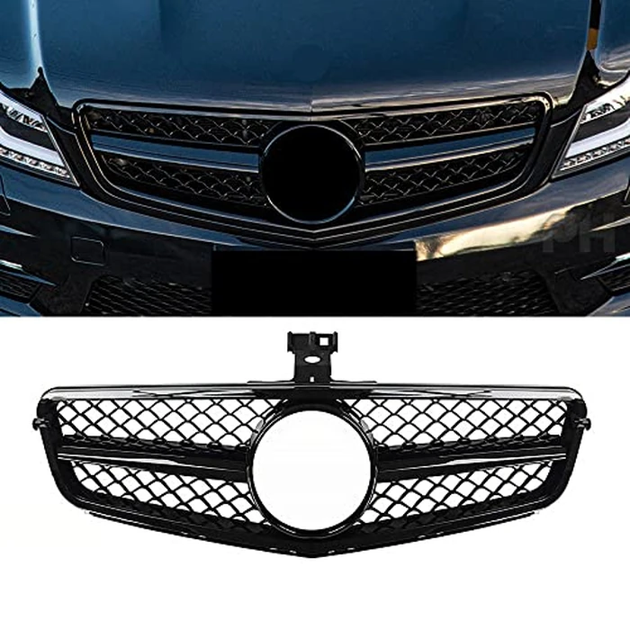 SNA W204 Grill, Front Grille for 2008-2014 C-class C300 C250 C350 (Gloss Black AMG Style) by SNA - Used - Good condition