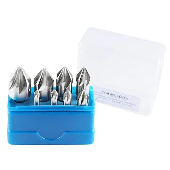 Accusize Industrial Tools 6 Flute H.S.S. Machine Countersink, 8 pc, 60 Degree, Precision Ground, 0206-0010 by Accusize Industrial Tools - Image 3