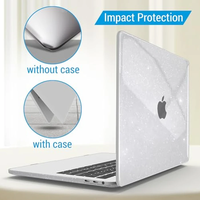 IBENZER Compatible with 2025 2024 M2 M1 MacBook Pro 13 Inch Case 2025-2016 A2338 A2289 A2251 A2159 A1989 A1706 A1708, Hard Shell Case&Keyboard Cover for Mac Pro 13, Star Clear,CA-T13-S-CL+1 by IBENZER - Image 9