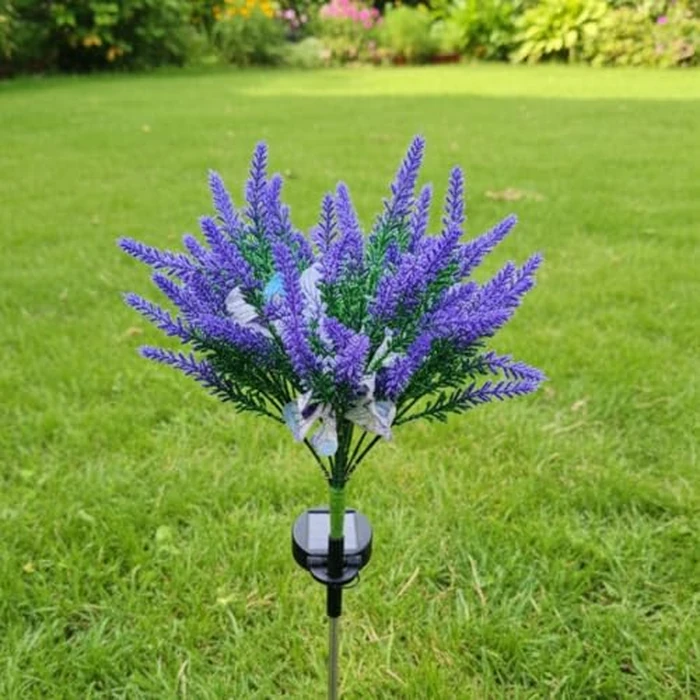 enjoydeal Solar Garden Decor Lights Outdoor, Lavender Butterfly Flower Stakes Light, 2 Pack Waterproof LED Flower Lights, for Garden Pathway Patio Backyard Landscape (Warm White) by enjoydeal - Image 9