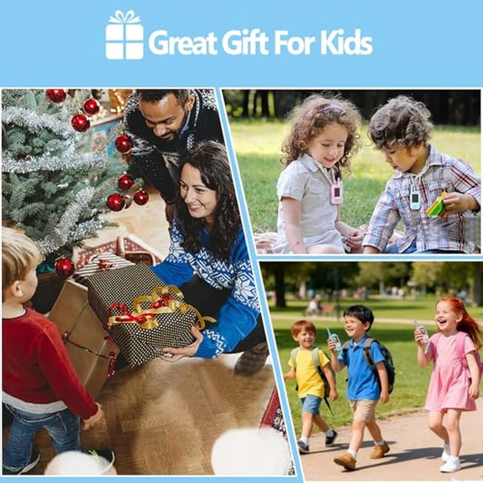 Video Walkie Talkies for Kids, Rechargeable Kids Walkies Talkies 2 Pack, Indoor Outdoor Toys for Game Party Camping, Christmas Birthday for Aged 3 4 5 6 7 8 9 Girls Boys,Blue&Blue by Syutinn - Image 5