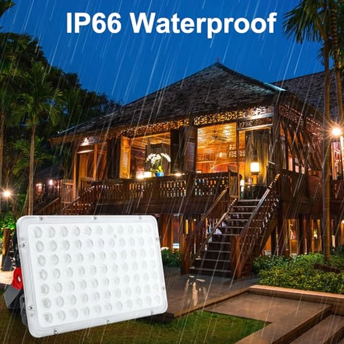 Indmird 200W Led Outdoor FloodLight, Exterior Flood Lights, Led Stadium Lights, Plug in Flood Light, for Yard, Garden, Playground, Lawn, Garages,Basketball Court, Stadium by Indmird - Image 5
