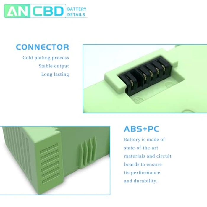 ABL-D1 Battery for iRobot Roomba i3 i3+ i3 Plus i3150 i3152 i4 i4+ i4 Plus i4150 i7 i7+ i7 Plus i7150 i7156 i8 i8+ i8550 e e5 e6 e5150 e5152 e6198 J7 J7+ Lithium Ion 4INR19/65 4624864 14.4V 26Wh by ANCBD - Image 3