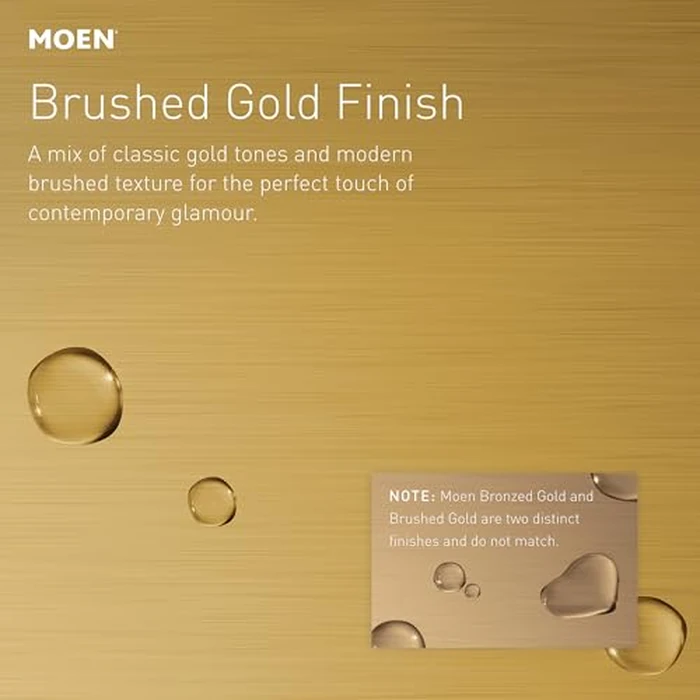 Moen Brushed Gold Push-N-Lock Tub and Shower Drain Kit with 1-1/2 Inch Threads, Plug and Overflow Cover, T90331BG by Moen - Image 2