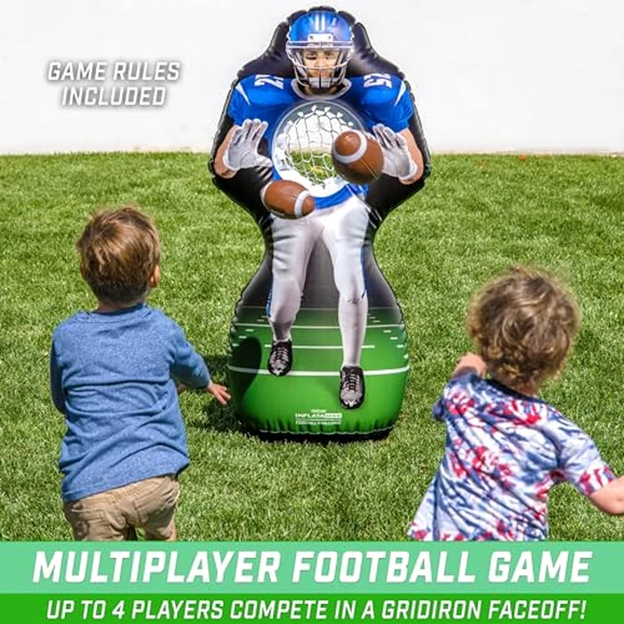 GoSports Football Toss Game for Kids - 4 ft Inflatable Receiver Touchdown Toss Game by GoSports - Image 1