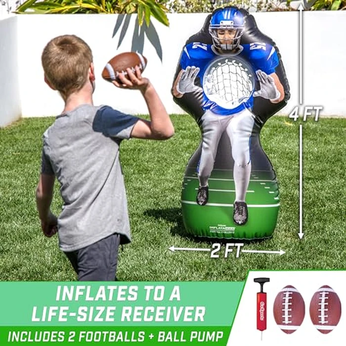 GoSports Football Toss Game for Kids - 4 ft Inflatable Receiver Touchdown Toss Game by GoSports - Image 4