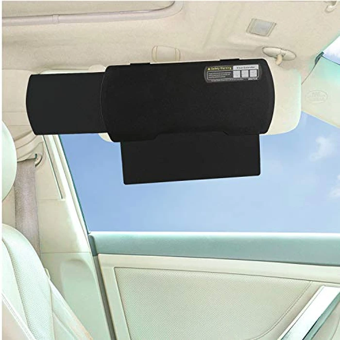 WANPOOL Car Visor Sunshade Extender, Window Shade, Anti-Glare Sun Blocker for Driver or Front Seat Passenger,1 Piece (Black) by WANPOOL - Image 3