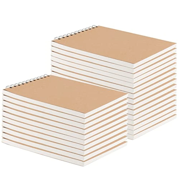 MUKCHAP 25 Pack A6 Spiral Bound Sketchbook, 4x6 Inch Sketch Pads with 60 Sheets/120 Pages for Drawing, Painting by MUKCHAP - Image 1