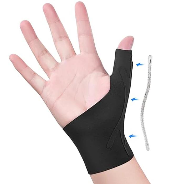 Thumb Brace Right Left Both Hand, Finger Spica Splint, Carpal Tunnel Wrist Brace Support for Women & Men Breathable, Soft (L) by VMINZP - Used - Good condition - CA$11.92