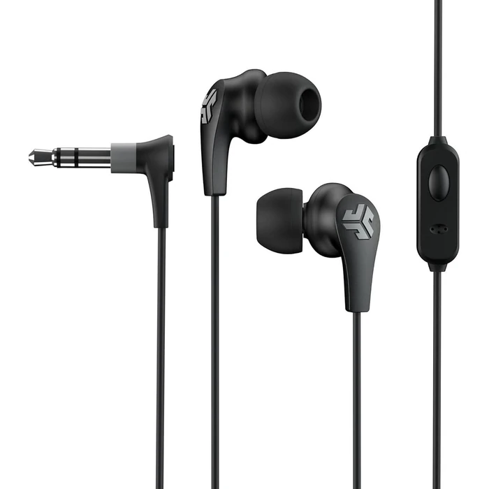 JLab JBuds PRO Signature Wired Earbuds with Microphone and Track Control - Black by JLab - Image 1