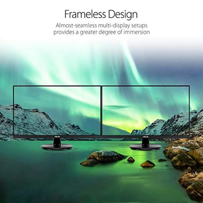 ASUS 24-Inch Desktop Monitor - 1080P Full HD, 75Hz, IPS, Adaptive-Sync/FreeSync, Eye Care, HDMI DisplayPort VGA, Frameless, VESA Wall Mountable - VA24DQ by ASUS - Image 5