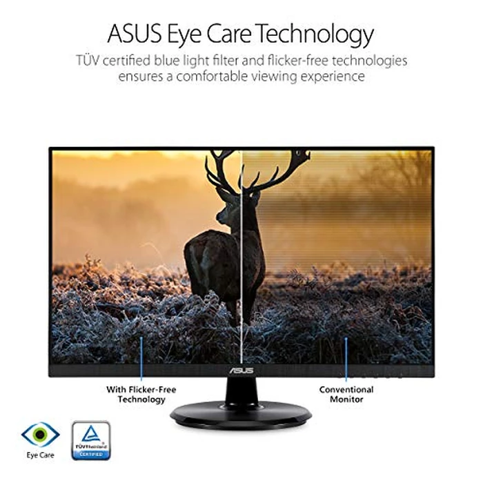 ASUS 24-Inch Desktop Monitor - 1080P Full HD, 75Hz, IPS, Adaptive-Sync/FreeSync, Eye Care, HDMI DisplayPort VGA, Frameless, VESA Wall Mountable - VA24DQ by ASUS - Image 7
