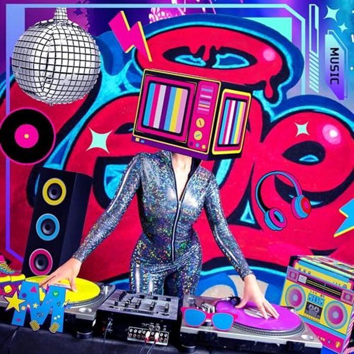 Saypacck 14 Pcs 80s 90s Party Decorations Hip Hop Favor Set Large Paper Boombox Boxes Novelty Treat Boxes Boom Cassette for Retro 1980s 1990s Theme Birthday Neon Disco Music Party Supplies by Saypacck - Image 6