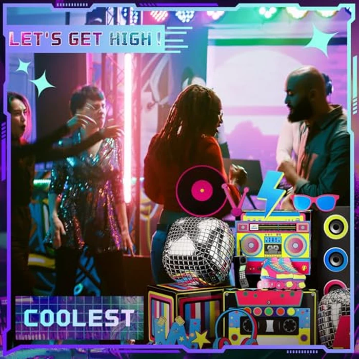 Saypacck 14 Pcs 80s 90s Party Decorations Hip Hop Favor Set Large Paper Boombox Boxes Novelty Treat Boxes Boom Cassette for Retro 1980s 1990s Theme Birthday Neon Disco Music Party Supplies by Saypacck - Image 7