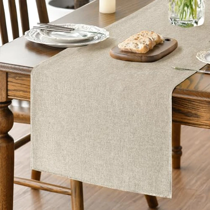 Artoid Mode Light Brown Table Runner, Seasonal Fall Washable Kitchen Dining Table Decoration for Home Party Decor 13x108 Inch by Artoid Mode - Image 1
