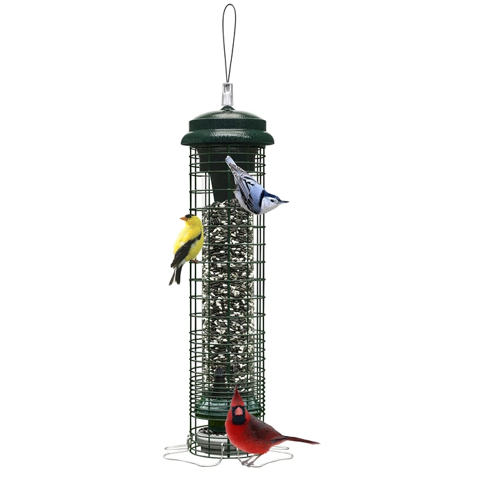Brome Squirrel Solution 150 Squirrel-Proof Bird Feeder for Wild Birds - 4 Stainless Steel Perches, 2.6 lb Seed Capacity, Chew-Proof, Free Seed Funnel Included by Brome - Used - Very Good condition - CA$73.74