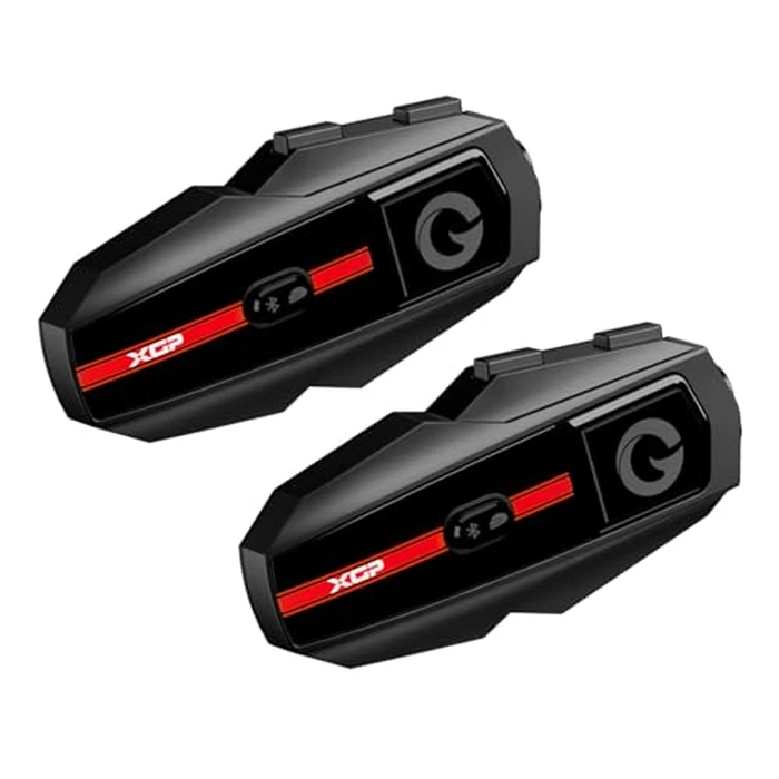 XGP Motorcycle Helmet Bluetooth Headset Intercom Communication Systems, 2 Riders Music Sharing/IP67 Waterproof/Audio Muiltitasking, Fit for ATV/Snowmobile, 2 Pack by XGP - Image 1